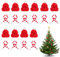 BNGXR Mini Weihnachtsmütze, 20 Stücke Mini Weihnachtsmütze und Schal Set, Kleine Nikolausmützen, Tasse Besteck Flasche, für Weihnachten Weinflasche Abdeckung, Weihnachtsfeiern