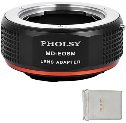 PHOLSY MD auf EF-M Objektivadapter Kompatibel für Minolta Rokkor MD/MC/SR Objektivs für Canon EF-M (EOS M) Mount Kameragehäuse EOS M, M2, M3, M5, M6, M10, M50, M100, M200, M50 II, M6 II, MD-EOSM