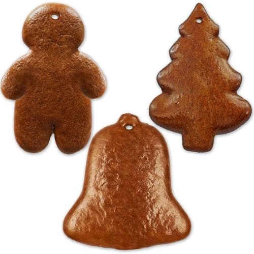 15x Lebkuchen Rohlinge Set Glocke Tanne Mann 12 cm | LEBKUCHEN WELT Essbare Lebkuchen-Rohlinge zum Verzieren & Beschriften – Bastelset, Weihnachten – DIY, Bastelidee, Zuckerguss