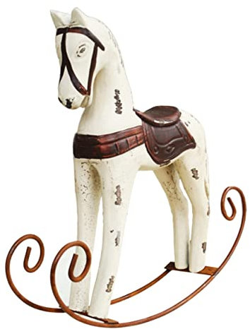 IMIKEYA Schaukelpferd-skulptur Schaukelpferd Aus Holz Pferdeschaukel Wohnkultur Vintage Figur Miniatur-schaukelpferd Holziges Bücherregal-Statue Bastelsachen Anhänger Hölzern Bambus