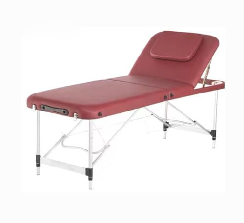 WQZStar Tragbare Massageliege, 3-Fach klappbar, höhenverstellbares Aluminium-Massagebett mit Kopfstütze, Tragetasche, professionelle Massageliegen (B60 cm) (B70 cm)