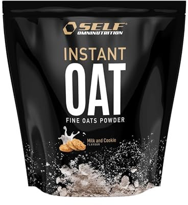 Self Omninutrition - INSTANT OAT farina d'avena proteica istantanea aromatizzata senza zucchero senza glutine e senza lattosio (1kg, Latte e Biscotti)