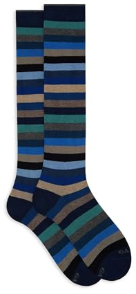 Gallo Calze lunghe uomo blu righe pari