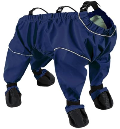 Folpus Hundestiefel mit Hosenträgern, Pfotenschutz, wasserdicht, staubdicht, rutschfeste Hundeschuhe, Leggings, Stiefel, Hunderegenstiefel zum Wandern, M