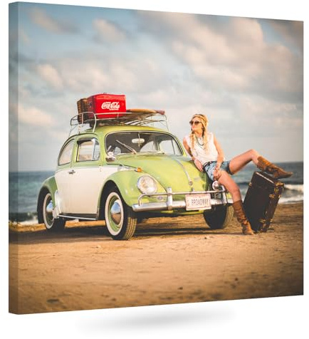 colorland. Leinwand Bilder mit eigenen Fotos 50x50 (Quadratisches Format) personalisiert Bild Leinwandbild personalisiert Kunstdruck Personalisierbares Geschenk