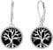 J.MUEN Boucles d'oreilles Arbre de Vie pour Femme Argent Sterling 925 Boucles d'oreilles Pendantes Femmes Bijoux Cadeaux pour Maman Épouse Petite Amie