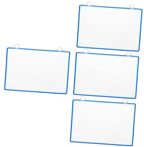 DIYEAH 4pcs Hanging Document Bag Hanging File Folders Letter Size Hanging Wall File Organizer Wall Paper Holder File Organizer Wall Mount Reinforced Hang Folders Wall Paper Organizer Iron
