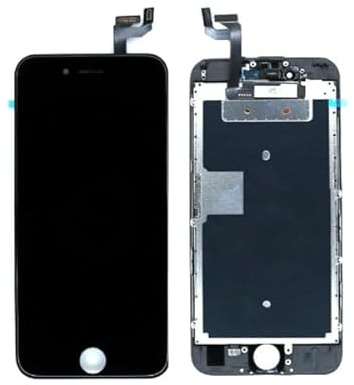 starfix Ersatz LCD Display Bildschirm + Touchscreen kompatibel mit iPhone 6s (A1633, A1688, A1691, A1700) Screen Digitizer Glass Displayglas + Montageplatte, schwarz