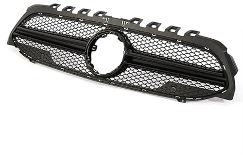 Auto Frontgrill Frontstoßstangengrill GT Diamond Black Silver Grille Für Benz A-Klasse V177 W177 Für AMG A35 A45 A200 A180 A260 Front Kühlergrille(A Black WO Cam)