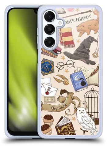 Head Case Designs Offizielle Harry Potter Hogwarts Muster Deathly Hallows XXXVII Gelhülle [Militärischer Schutzgrad] Kompatibel Mit Samsung Galaxy A16 5G Und Kompatibel Mit MagSafe