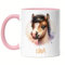 Kindertasse mit Namen Personalisiert, Personalisierte Tasse Kinder mit Pferd, Namenstasse Pferdetasse, Kinderbecher als Geschenk zur Taufe, Geburt Weihnachten - Tasse Rosa