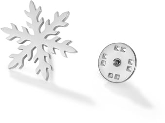 KKJOY Schneeflocken Weihnachts Brosche aus Edelstahl Brosche Anstecknadel Trendige Winteraccessoires für Damen Herren