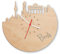 Skyline Berlin Wanduhr aus Birken-Holz Made in Germany | Design Uhr aus Echtholz | Wand-Deko aus Birke | Originelle Wand-Uhr | Moderne Wand-Uhr im Skyline Design | Wand-Dekoration aus Natur-Holz