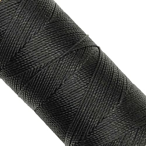 LINHASITA, Garnspule, gewachst, 100 g / 170 Meter, Dicke: 1 mm, Polyester, Makramee-Garn, 30 Farben 170 metros / 100 gr Schwarz