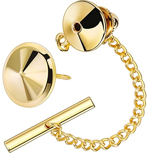 AMITER Shiny Tie Tack Clip for Men Square Tie Pins - Necktie Pin Best Gifts for Wedding Business Formal