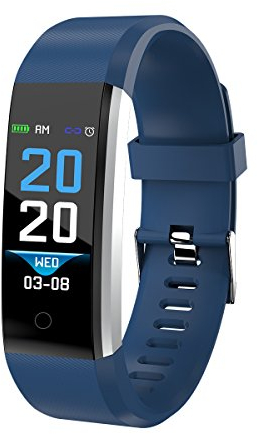 Denver Pulsera deportiva BFH-16 AZUL. Fitnessband con monitor de frecuencia cardíaca y seguimiento de actividad física. Pantalla a color. IP67, TFT, 2,44 cm (0.96)