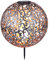 Solarleuchte silberne Leuchtkugel aus Dekorgeflecht - Garten für Außen Deko Solarlampe LED Gartenlampen Solar Antik (Erdspieß Kugel Dekoleuchte Metall Silber Durchmesser 28,5 cm)