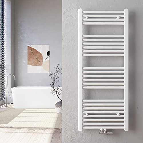 Heilmetz Weiß Badheizkörper 50 x 120 cm Handtuchtrockner 513 Watt Leistung Heizkörper Bad Mittelanschluss Handtuchheizkörper
