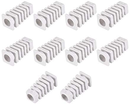 sourcing map Strain Relief Boots 27mm PVC Cord Protector Cover Sleeve for 2 AWG Electrical Cables White 10Pcs