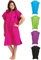 Fit-Flip Strandponcho für Surfer - Poncho Handtuch schnelltrocknend aus Mikrofaser - Umkleidehilfe Strand - Surfponchos Ultraleicht - Badeponcho für Erwachsene (Größe L, Pink)