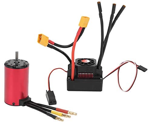 RC Brushless ESC und Motor Combo, 2050KV Motor + 120A Wasserdichter ESC mit XT60-Stecker Kompatibel mit 1/8 Ferngesteuerten Autos Modellspielzeug Zubehör Für Modellautos