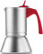 GUZZINI CAFFETTIERA TZ 3 AROMA IN ALLUMINIO MANICO ROSSO