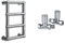 Myhomeware 500x700mm Modern Designer Victorian Heated Towel Rail Bathroom Radiator (Chrome, With Straight Matching Valves)
