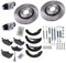 BESTPRICE Bremsenset inkl. Bremsscheiben vorne Ø 240 mm + Belüftet Bremsbeläge vorne und Bremsbacken hinten + Radbremszylinder, Kompatibel mit OPEL CORSA C (X01)