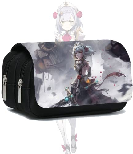 WANGSOAR Genshin Impact Big Capacity Pencil Case,Pencil Pouch Large Storage High Capacity Bag for Office College School Durable Pen Carrying Case with Zipper（Noelle）