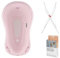 Hylat Baby Baignoire de bébé pour nouveau-nés et bébés jusqu'à 12 mois avec bouchon, thermomètre, tapis antidérapant - en plastique sans BPA, Longueur: 84 cm, Couleur: Rose, Motif:Hug Me
