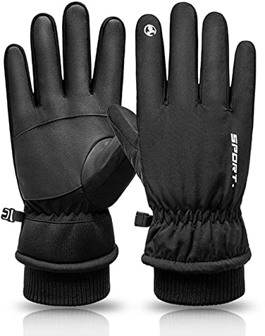 Warme Winterhandschuhe, Skihandschuhe Wasserdichte Atmungsaktiv Kältebeständig Touchscreen für Damen Herren Laufen Snowboard Ski-Handschuhe Wandern Motorrad Reiten Winddichte Fahrradhandschuhe