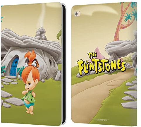 Head Case Designs Officially Licensed The Flintstones Pebbles Flintstones Characters Leather Wallet Case Compatible With Apple iPad Air 2 (2014)