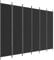 vidaXL Paravent 6-TLG. Raumtrenner Raumteiler Trennwand Umkleide Sichtschutz Spanische Wand Wohnzimmer Schlafzimmer Schwarz 300x220cm Stoff