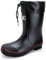 Jesindr Stivali Gomma Uomo, Pioggia Antiscivolo Adulto Antinfortunistica Stivali, Leggere Comodeda Esterno Scarpe da Giardino, Nero Rosso, 40 EU