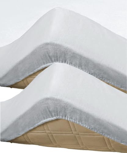 Erwin Müller Spannbettlaken Prenzlau wasserdicht/Kochfest f. Boxspringbett 2er-Pack Molton weiß Größe 180x200 cm