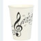 Santex mariage Lot de 10 Gobelets Musique CLÉ DE Sol, Blanc 27cl