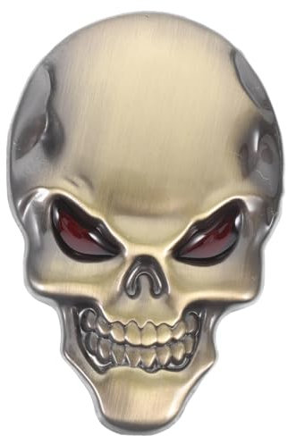 PRETYZOOM Motorradaufkleber Fluo Schädel Auto Abzeichen Schädel Auto Logo Autoaufkleber Metall Emblem Auto Schädel Badge Auto Skull Emblem 3D Auto Aufkleber Persönlichkeit