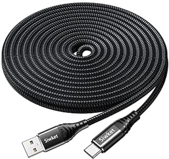 USB C Kabel 5M Extra Lang USB C Ladekabel Nylon Geflochtenes PS5 Controller Ladekabel USB Typ C Kable für Samsung Galaxy S22 S21 S20 S10 S9 S8 Note 10 9,PS5, HUAWEI P30 P20,LG V30 V20 G6