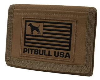 PITBULL Brieftasche aus Canvas Herren Brieftasche Geldbeutel Pit Bull West Coast USA Brieftasche aus Baumwolle Stoffportemonnaie Strickstoffbrieftasche Brieftasche aus Stoff