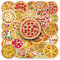 Pizza Aufkleber Pizza Stickers 50 Stück Skateboard Graffiti Aufkleber Motorräder Fahrrad Snowboard Gepäck Laptop Auto Koffer für Kinder und Jugendliche Wasserdichte Vinyl Aufkleber