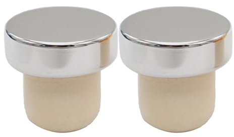 Lot de 2 bouchons de bouteille de vin réutilisables pour bouteille de vin, cadeaux de mariage, bar, cuisine, bouchon de bouteille de bière pour bouteilles en verre
