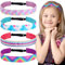 BETESSIN 4Stk. Stirnband Mädchen Bunt Haarband Farbe Kinder Sport Haarbänder Verstellbare Kopfband 2,5cm breit Haarreif Haarschmuck Kopfschmuck 43-68cm für Schule Sport Freizeit