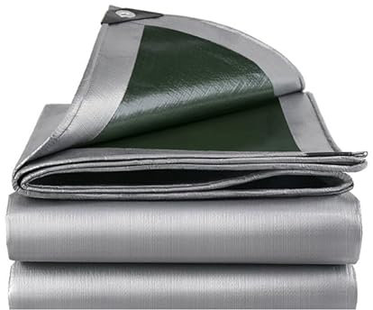 Mingfuxin Tarpaulin Waterproof Heavy Duty, 180 g/m² PE Protective Tarpaulin Ground Sheet with Eyelets UV Resistant Tear-Resistant Pergola Cover Tarp for Garden Furniture Pool Wood Car Boat
