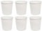 Acan Tradineur - Pack de 6 Papeleras de plástico con Rejilla - Cubo para Basura - Ligera y Resistente - Fabricada en España - Ø 27,5 x 28 cm - Color Blanco
