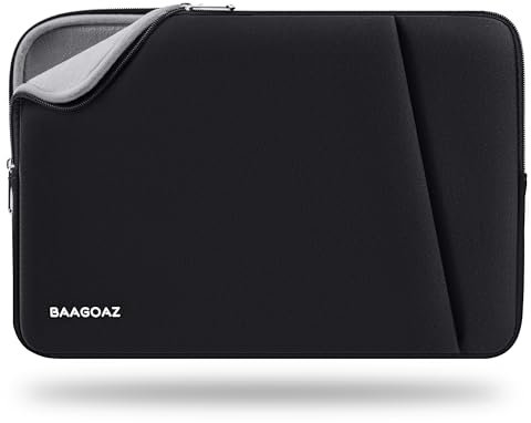 BAAGOAZ Custodia per 15 Pollici MacBook Borsa Sleeve Protettiva Compatibile con 15,3 Pollici MacBook Air M4 M3 M2 2025 2024 2023, Nero