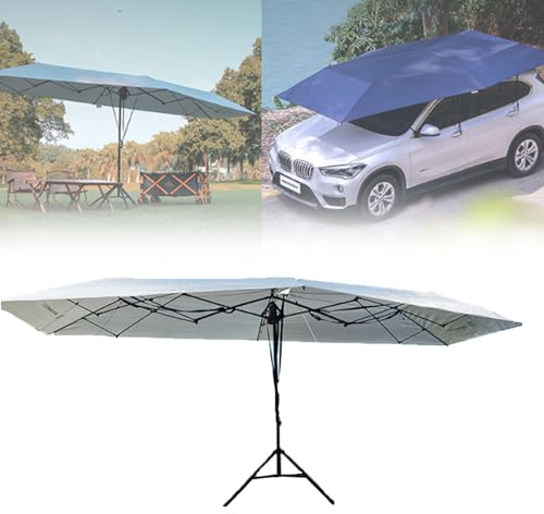 Ostreemaner Sonnenschirm Im Freien, Zusammenklappbarer Mobiler Carport, Uv-Schutz-Autoschirm, Mit Halterung, Tragbare Outdoor-Auto-Markise – 2 Zwecke, Für Gras/Sand/Bach/Auto-Seitenzelt/Hof