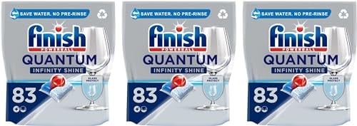 Finish Quantum Infinity Shine Dishwasher Tablets | Fresh Scent | Pack of 3 x 83 Tabs | 249 Tablets