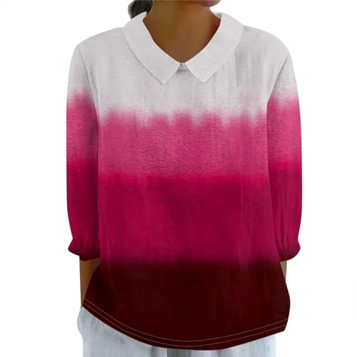 Chemise Lin Femme Grande Taille Blanche Blouse Aide Soignante Personnalisée Bohème Col Mao Tee Shirt Cœur Rouge Rose 3XL