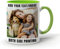 EKAM Personalised Mug - Text Photo Printed Collage Design Logo Custom Gift Cup, 11oz, Birthday & for Mum, Dad, Friend, Sister, Brother, Grandparents (Green)