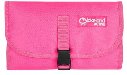Lakeland Active Eskdale Trousse de toilette de voyage pliable à suspendre pour homme et femme, rose, Taille unique, Trousse de toilette